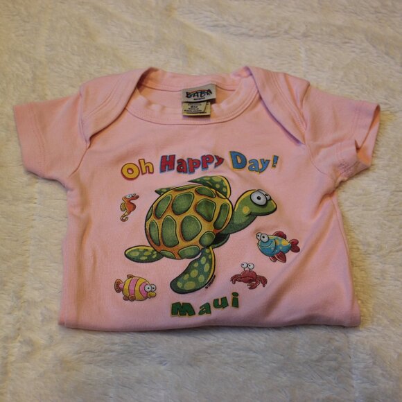 Pink Maui Baby Girl Onesie 6 Months - Picture 2 of 4